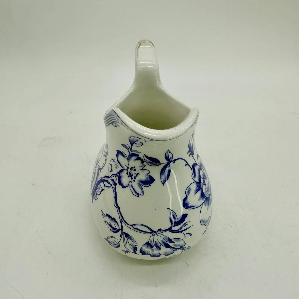Spode Laura Ashley Clifton Creamer Pitcher Blue White Floral Vintage England